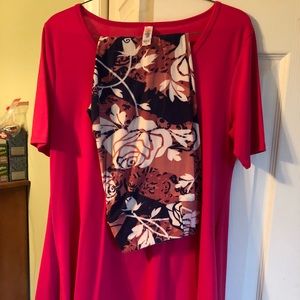 Lularoe perfect t and leggings outfit